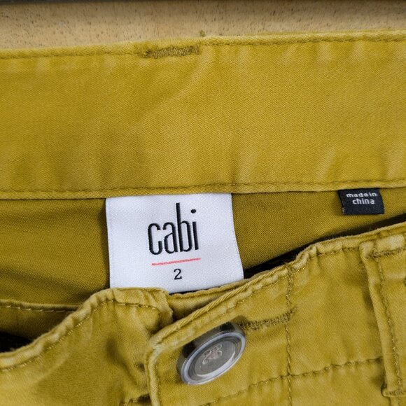 CAbi Yellow high Waisted Chinos Stretchy Ankle Slim Cargo Pant 2 - Picture 11 of 11